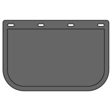 Mudflap - 18" Wide x 12" High - Plain Black